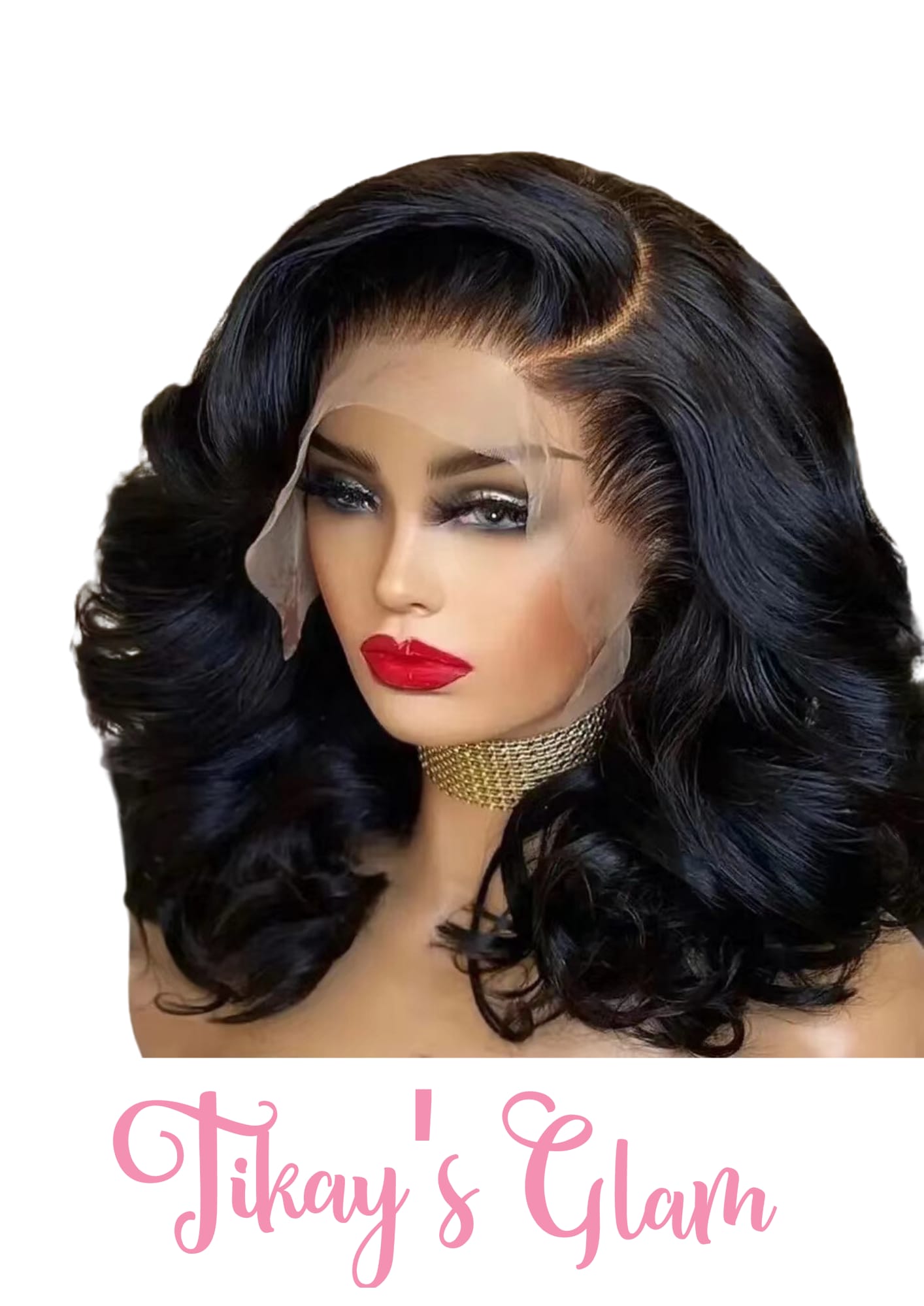 Pre-Plucked lace front human hair BODY WAVE bob wig 1B