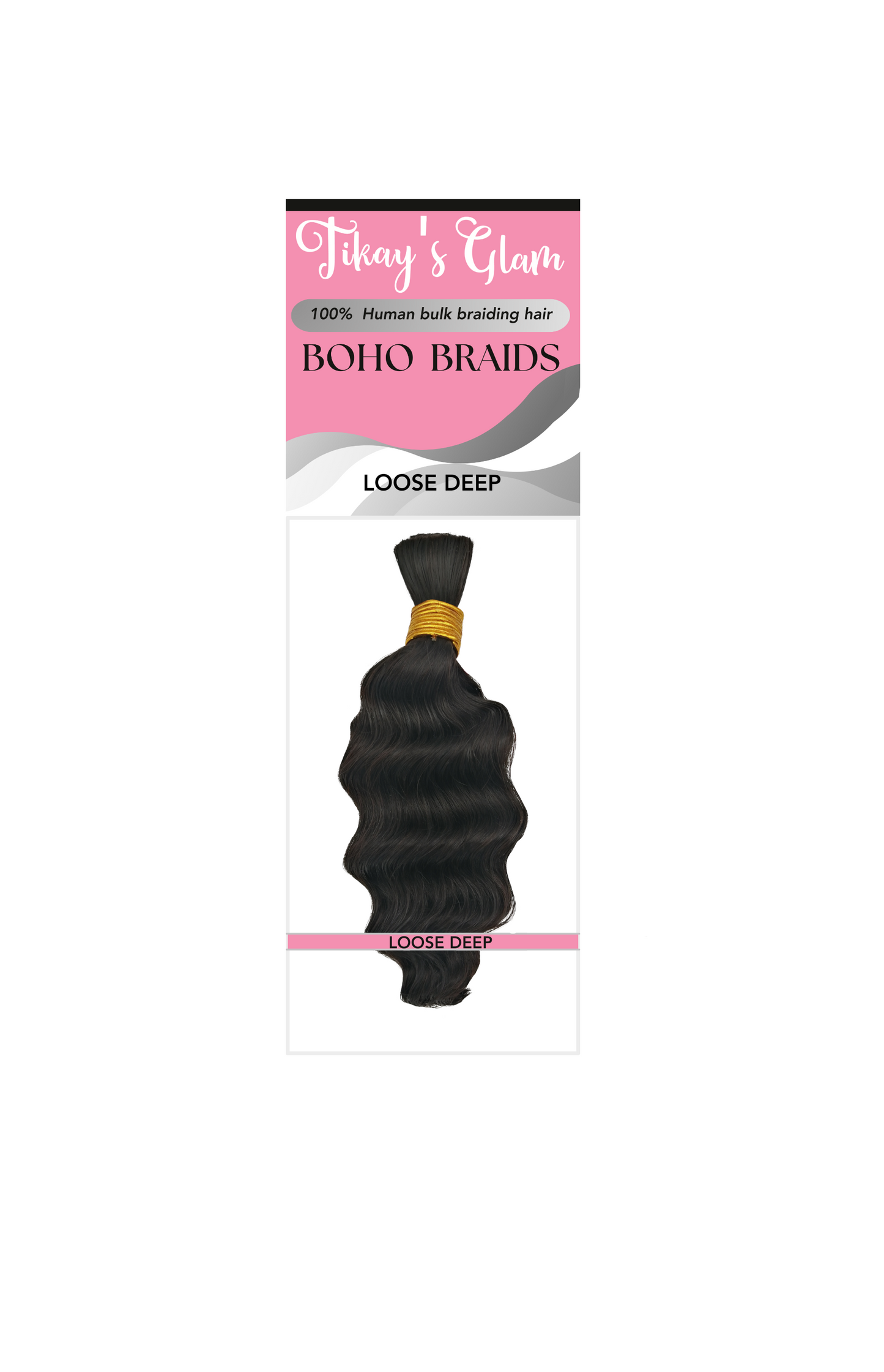 Boho LOOSE DEEP 100% braiding human hair 10A